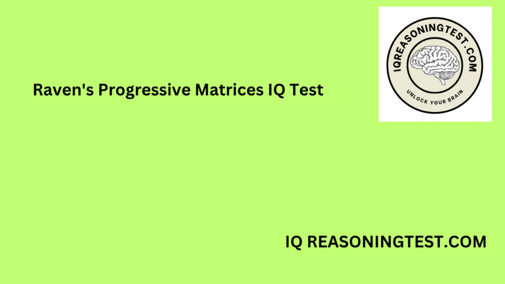 Raven's Progressive Matrices IQ Test